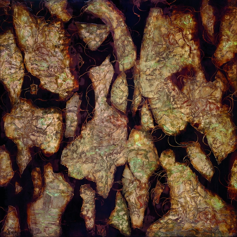 李亮 《壁上观》 130×130cm 漆画 2021.jpg