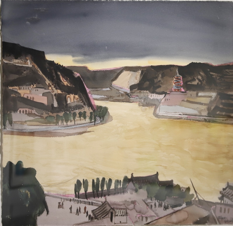 周刚 《黄河碛口湾》 75×105cm 2020.JPG